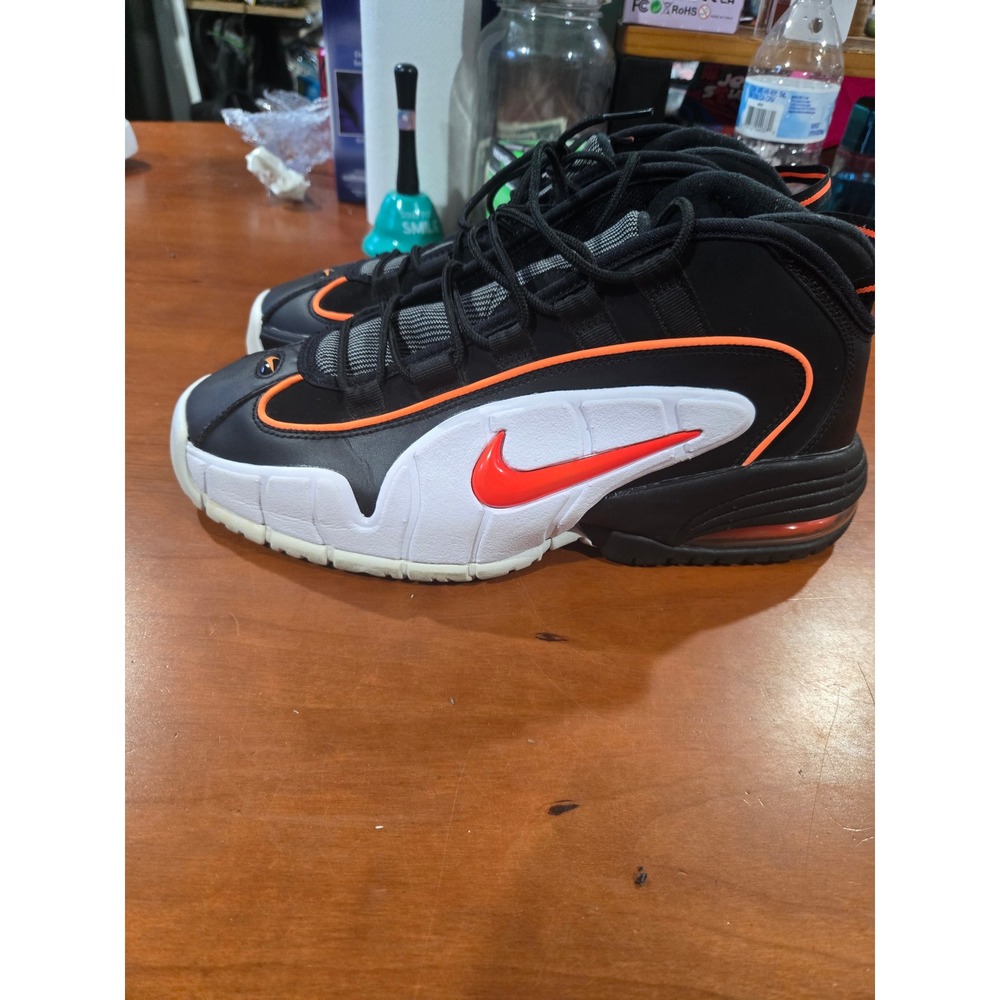 Nike Air Max Penny 1 Black Total Orange 685153-002 Mens 8.5 Basketball Shoes